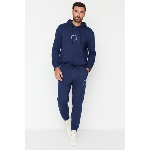 Trendyol Sweatpants - Navy blue - Loose Slike