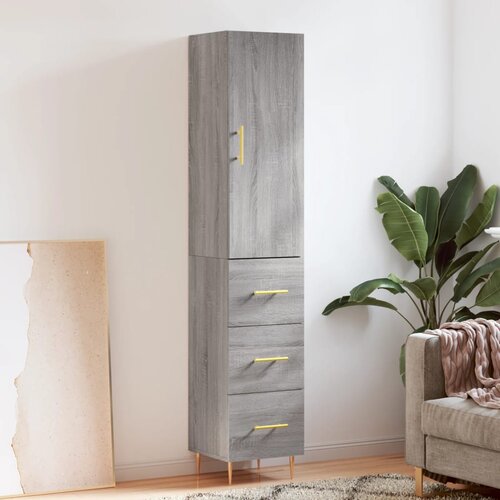  Visoka komoda siva sonome 34,5x34x180 cm od konstruiranog drva Cene