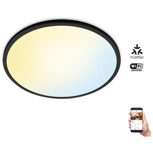 Wiz prigu&scaron;iva LED plafonska svetiljka SUPERSLIM LED/22W/230V crna Wi-Fi Cene