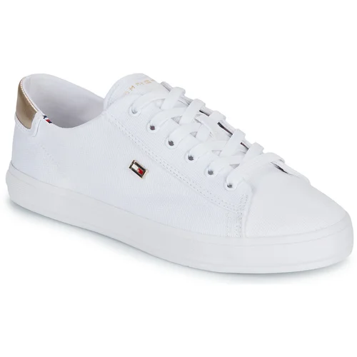 Tommy Hilfiger Nizke superge VULC CANVAS LACE UP SNEAKER Bela