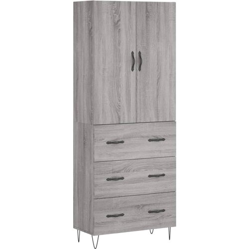 Maison Chic Visoka Komoda - Predalnik siva sonoma 69,5x34x180 cm inženirski les, (21721785) Cene