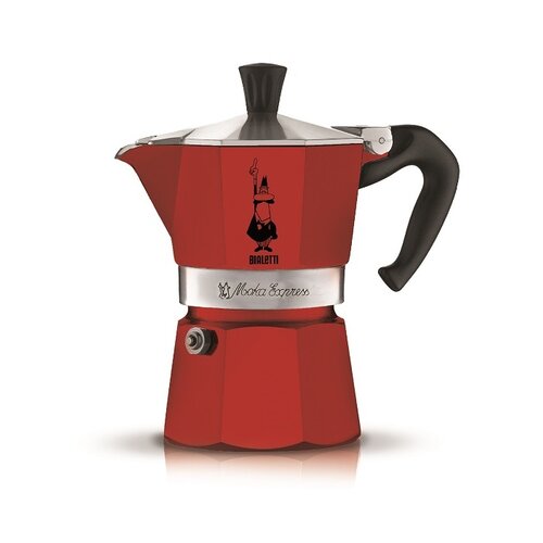 Bialetti 0004942 moka express crvena - 3 &amp;scaron;oljice Slike