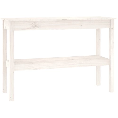  Konzolni stol bijeli 110x40x75 cm od masivne borovine Slike