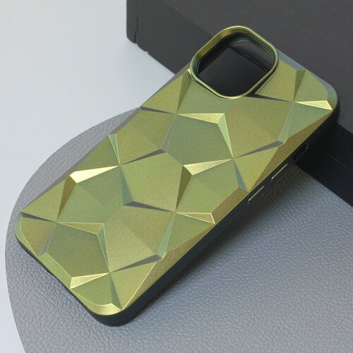Torbica shiny diamond za iphone 15 6.1 maslinasto zelena Slike