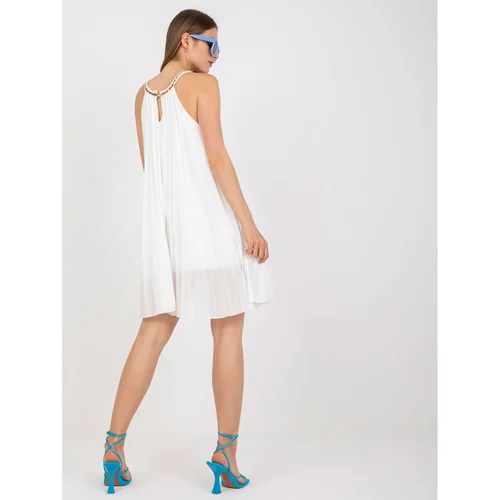 Fashion Hunters One size white pleated dress with lining