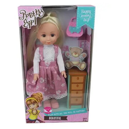 Magic Toys Pretty Girl sa plavom kosom i sa torbicom Cijene