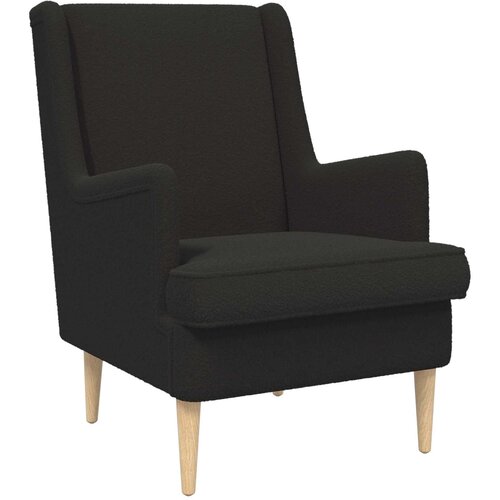  Fotelja s footstoolom 2 kom. Crna Boucl&amp;eacute; 79 x 79 x 87,5 cm Slike