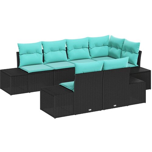  Sjedeća garnitura za vrt 7 kom. poliratan 264 x 154 x 69 cm Slike