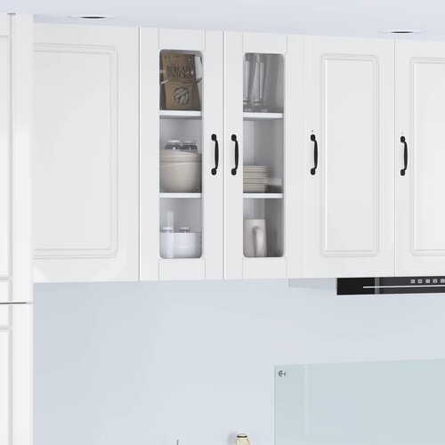  Zidni stakleni ormarić PORTO Visoki sjaj bijela 60 x 31 x 80 cm Cijene