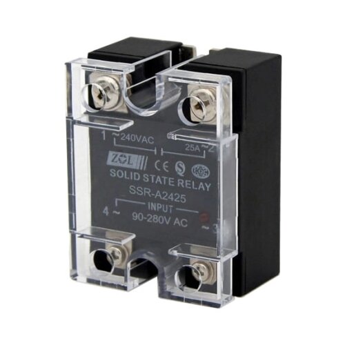 Alpina Solid state relej 1xF, 25A/240Vac, Uctr=90~280Vac SSR-A2425 Slike