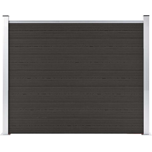  za ogradu WPC 180 x 146 cm crni Slike