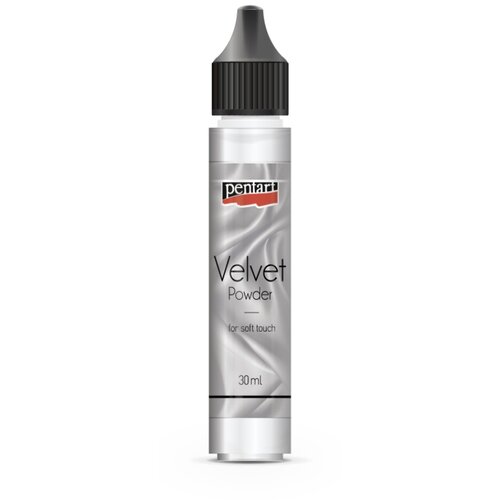 Dekorativni prašak sa efektom somota Pentart 30ml | White Slike