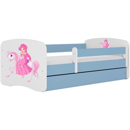 HAPPYKIDS OTROKA POSTELJA DREAMY PRINCESKA NA KONJU (VE BARV IN DIMENZIJ)-Modra-80x160 Slike