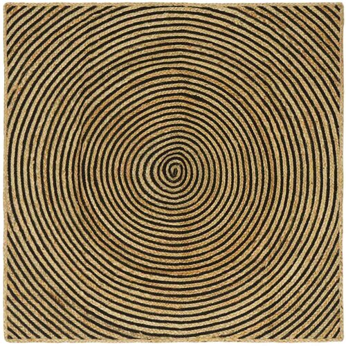  Tepih Prirodna i crna 160 x 160 cm Juta Cene
