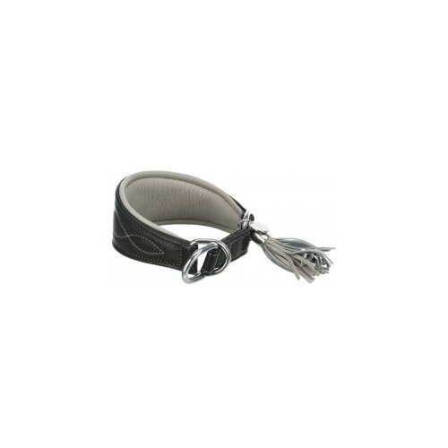  Ogrlica za hrta koža xs-s 24-31cm/50mm crno siva Cene