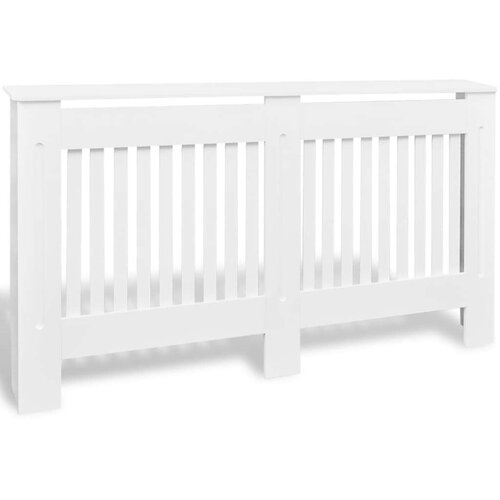  Pokrovi za radiatorje 2 kosa MDF 152 cm beli Slike