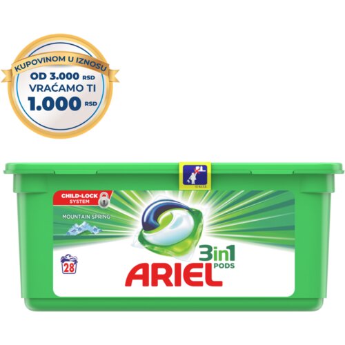 Ariel 3in1 Pods Regular Kapsule praška za pranje veša 28kom. Cene