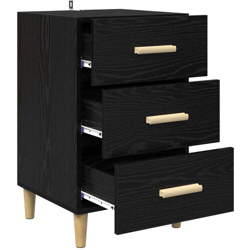  Noćni ormar Crni hrast 40 x 40 x 66 cm Konstruirano drvo Slike