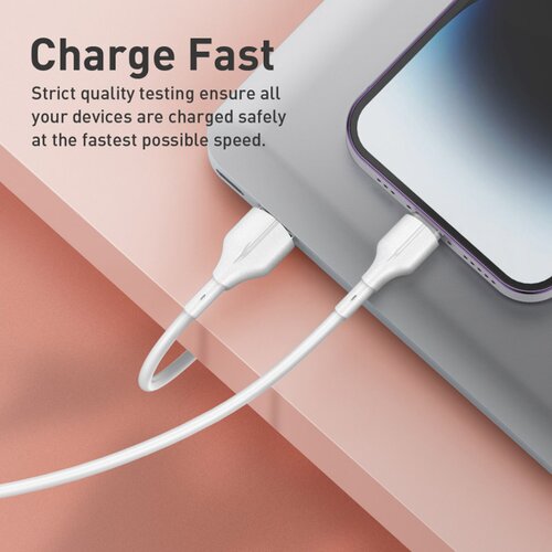 Ldnio LS841 USB v USB-C kabel bele barve dolžine 1 m Slike