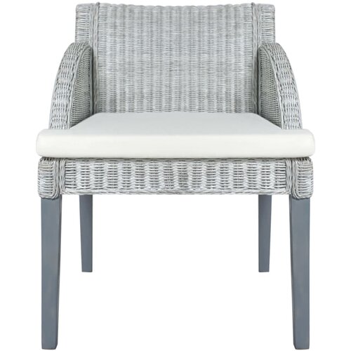 Maison Chic Jedilni stoli - Vzorci stoli z blazino siv naraven ratan A171, (22032115) Cene