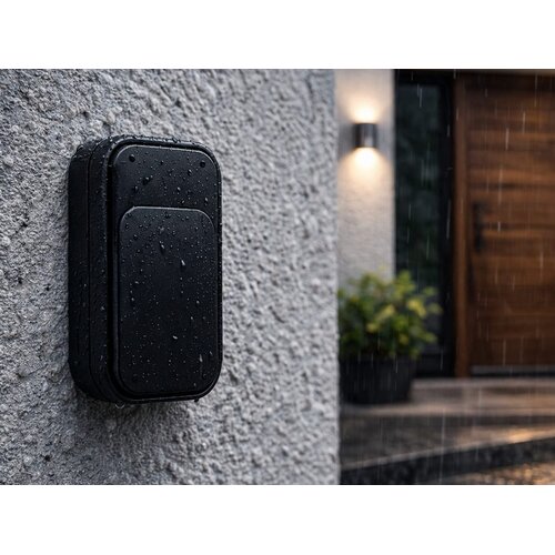  Brezžični 230V LED elektronski zvonec 38 melodij do 130m IP68 črn Slike