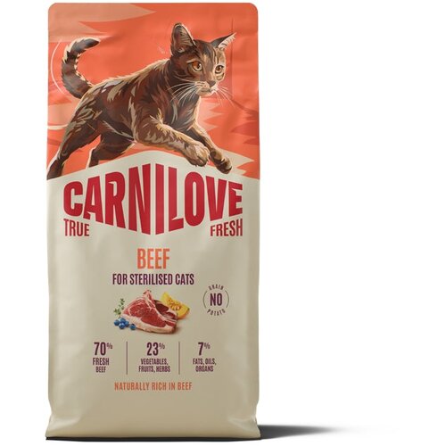 Carnilove Cat True Fresh Adult Sterilised, briketi - govedina 6 kg Cene