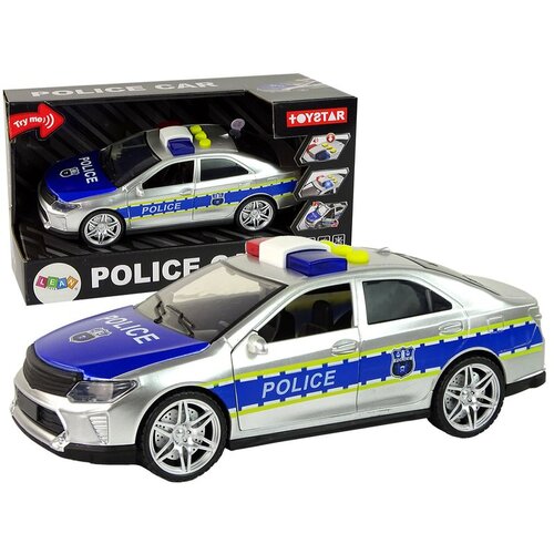 Policijski automobil na frikcijski pogon 1:14 - srebrni Slike
