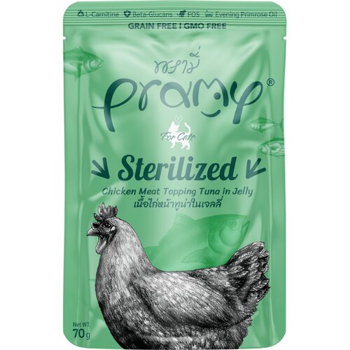 Pramy Cat Sterilized pi&amp;scaron;čanec s prelivom iz tune v želeju 70 g Slike
