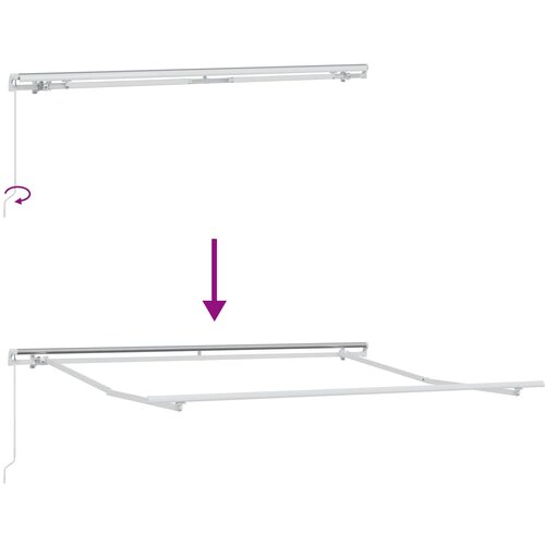  Povlačivi tende Pijesak 3,5 x 2,5 m Poliester i aluminij Slike
