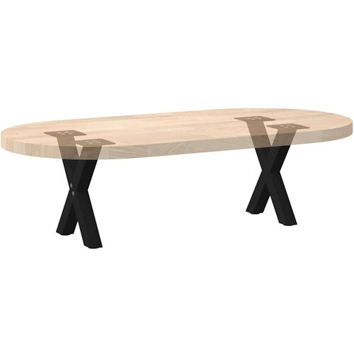 VidaXL Noge za stolić u obliku slova X 2 kom crne 40x(30-31) cm Slike