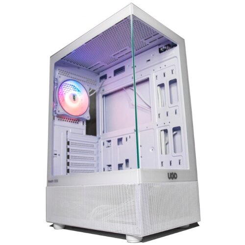 UGD Kuciste Stealth 3333 ATX, staklena prednja i bocna strana, ugradjen 1x ARGB kuler, Belo Cene