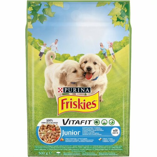 Friskies dog puppy all piletina&povrce 0.5 kg Slike