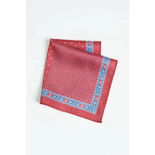 ALTINYILDIZ CLASSICS Men's Claret Red-blue Patterned Handkerchief