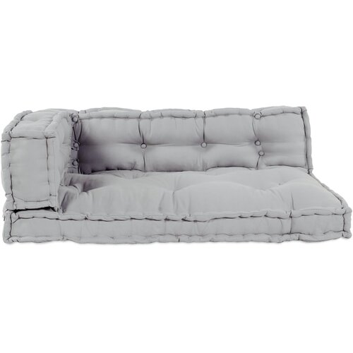 vidaXL Sofa blazina Siva Bombaž Srednja Set blazin Pravokotna Cene