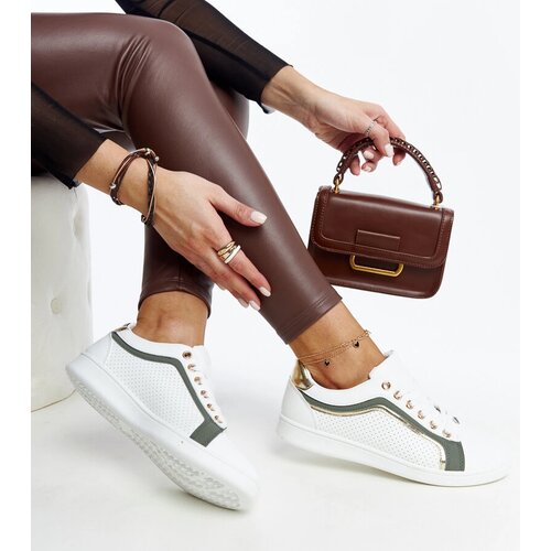 Gemre White-green platform sneakers Amala Cene