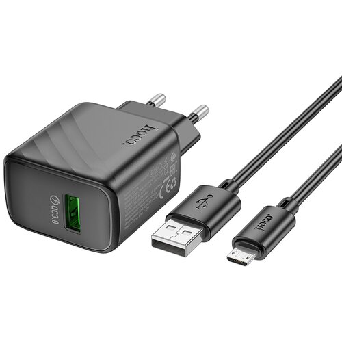 hoco. CS21A PUNJAČ USB-A SA MICRO KABLOM (BLACK) Cijene