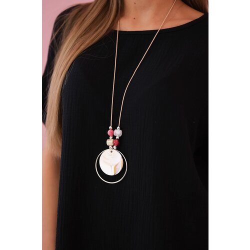 Kesi Włoski Muslin blouse with a necklace black Slike