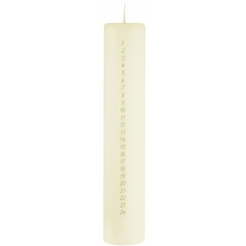 Unipar Krem bela adventna sveča s številkami, čas gorenja 70 h