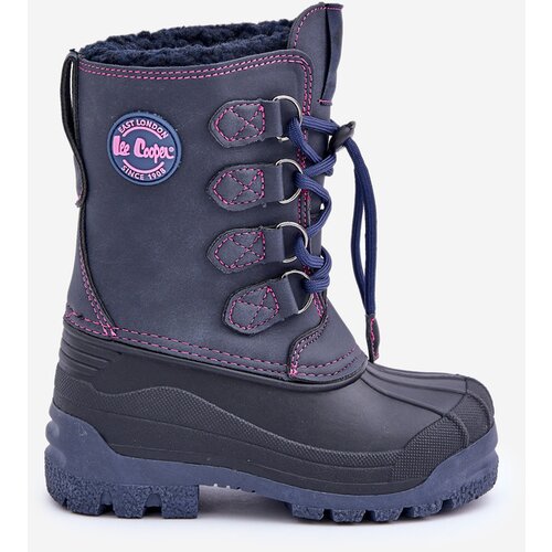 Lee Cooper High Warm Children's Snow Boots With Drawstring Navy Cene