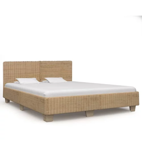  Ručno tkani okvir za krevet od pravog ratana 180 x 200 cm