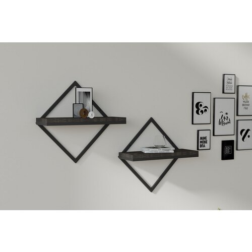 Hanah home Sezo - Anthracite Anthracite Wall Shelf Slike