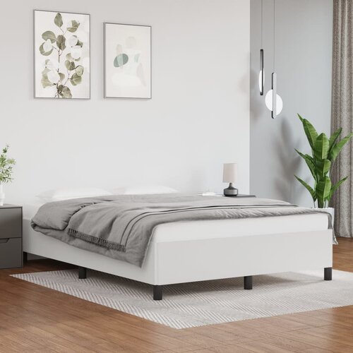  Okvir za krevet bijela 140x200 cm od umjetne kože Slike