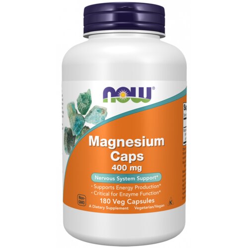 Now Foods magnezijum 400 mg – podrška za mišiće i energiju Slike