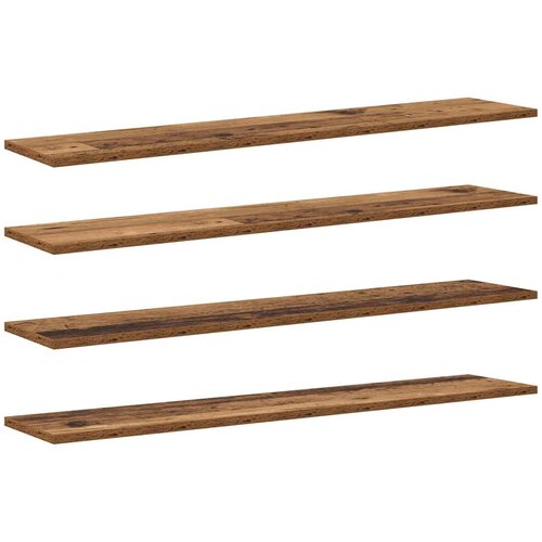 Police za knjige 4 pcs Smeđa 100 x 20 x 1,5 cm Slike