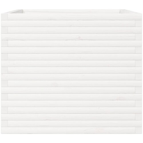  Vrtna sadilica bijela 80x80x68,5 cm od masivne borovine Slike