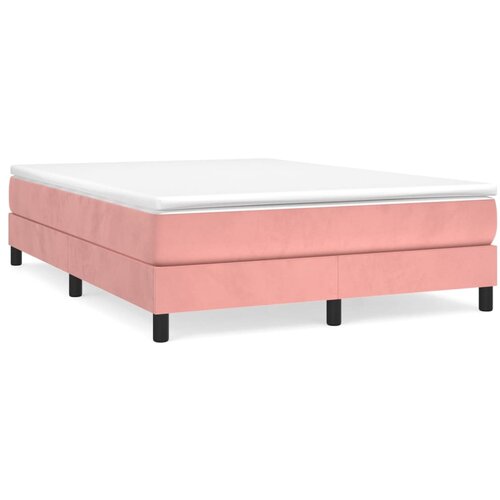 Maison Chic Box spring postelja - Vzmetna postelja z vzmetnico roza 140x200 cm žamet SL19067, (21885126) Slike