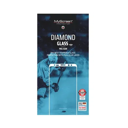 MYSCREEN Diamond Glass Edge 2.5D full glue steklo za zaščito zaslona Samsung Galaxy A8 (2018), črno