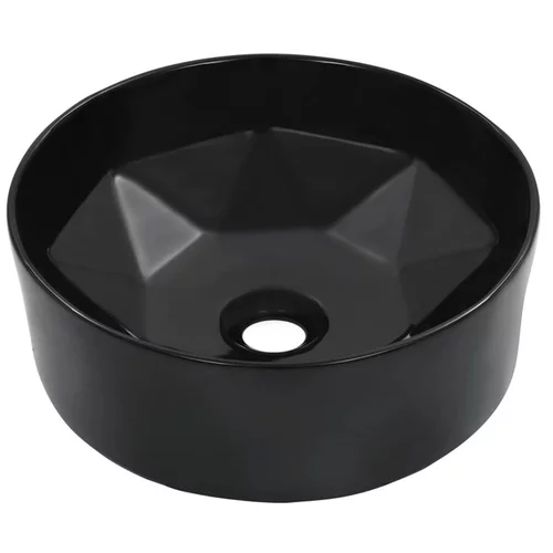  Umivalnik 36x14 cm keramičen črn