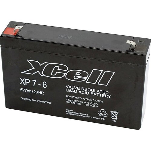 XCELL XP 7 - 6 XCEXP76 svinčeni akumulator 6 V svinčevo-koprenast (Š x V x G) 151 x 100 x 34 mm ploščati vtič 4\,8 mm\, ploščati vtič\, 6\,35 mm brez vzdrževanja, (20829036) Cene