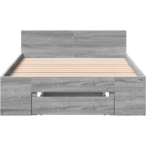VidaXL okvir za krevet s ladicom boja hrasta 100x200 cm drveni Slike